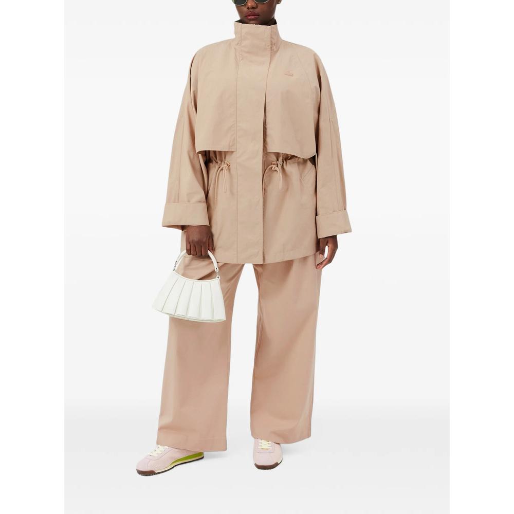 drawstring-waist high-neck parka coat 2