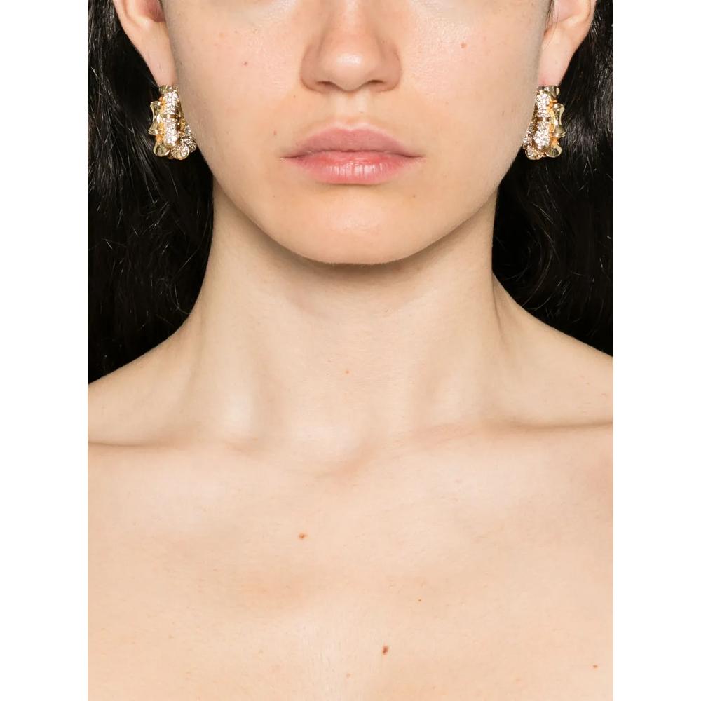 Double Pave Bambu hoop earrings 2