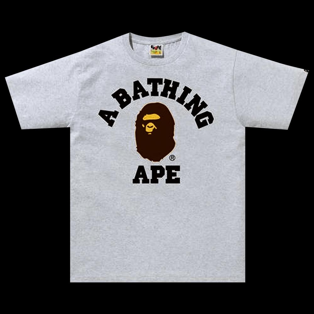 Футболки BAPE College Tee 'Gray' 1