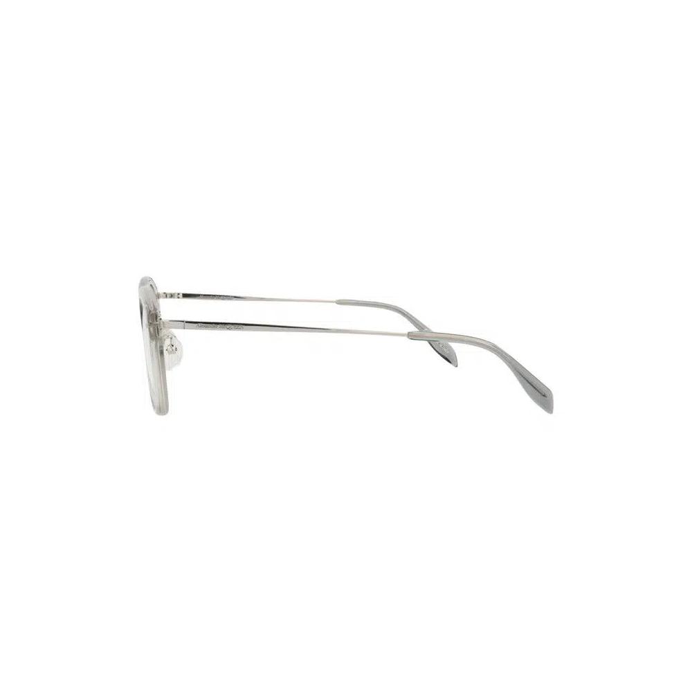Очки Alexander McQueen Round-Frame Acetate Optical Frames 'Серый серебряный прозрачный' 3