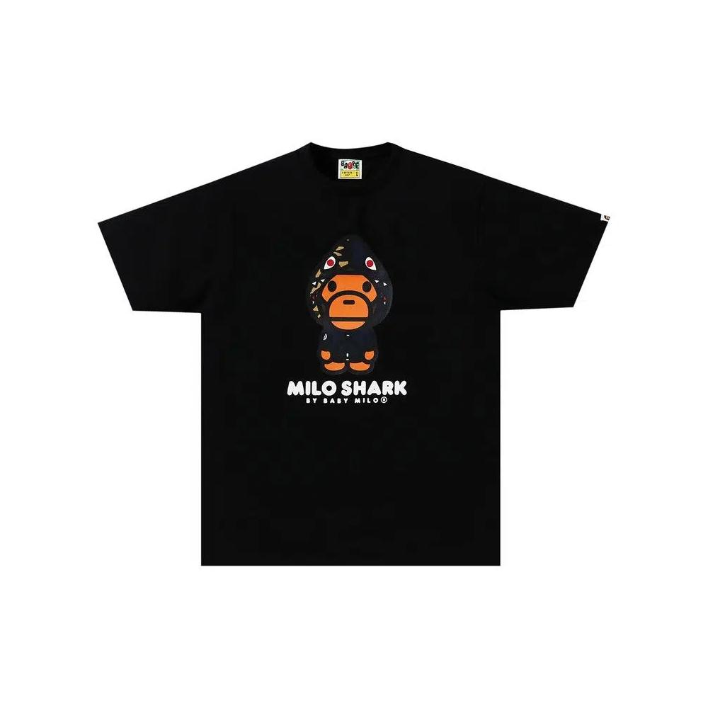 Футболки BAPE Milo Shark Tee 'Черный/Темно-синий' 1