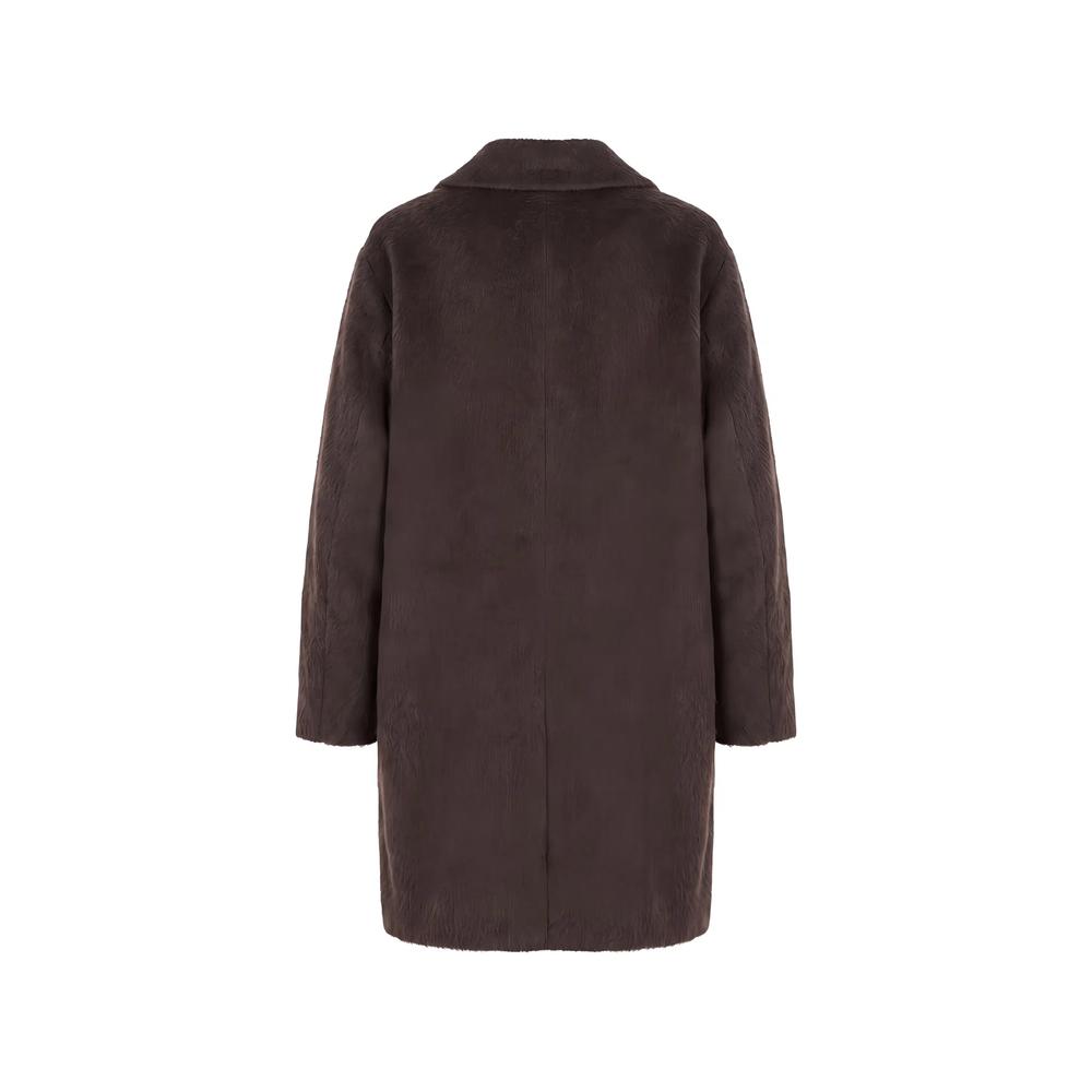 brushed notched-lapel coat 2