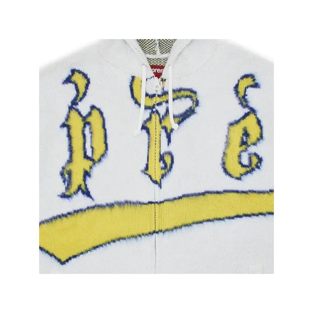 Свитера Supreme Accent Brushed Zip Up Hooded Sweater 'White' 3