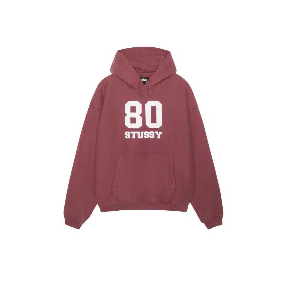 Худи Stussy 80 Relaxed Hoodie 'Бордовый' 1