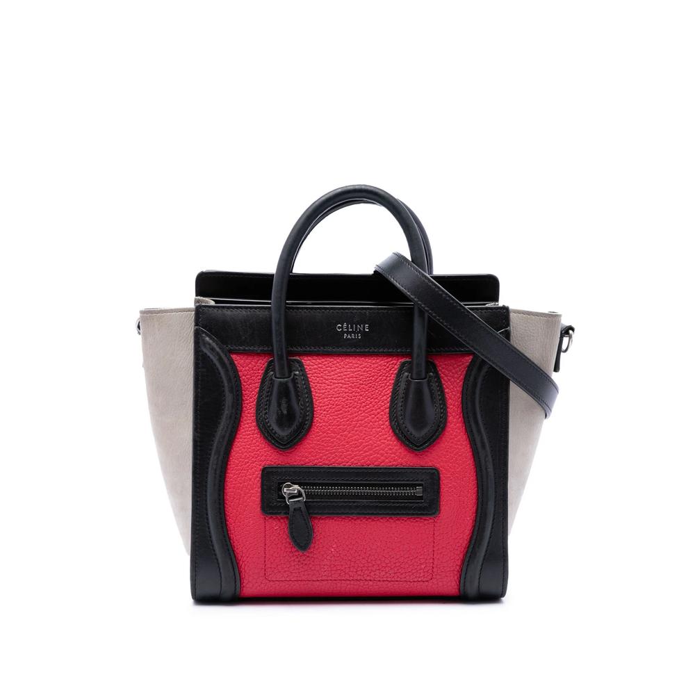 2017 Nano Tricolor Nubuck and Calfskin Luggage Tote satchel 1