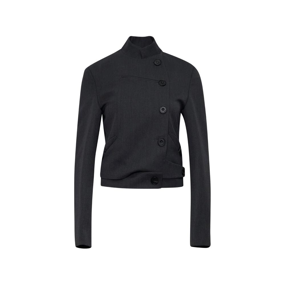 asymmetric button-fastening jacket 1