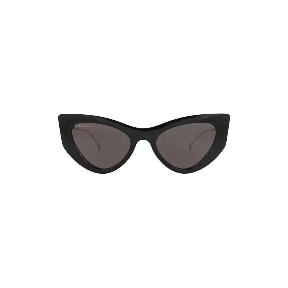 Солнцезащитные очки Gucci Cat Eye-Frame Injection 'Black/Gold/Grey' 2
