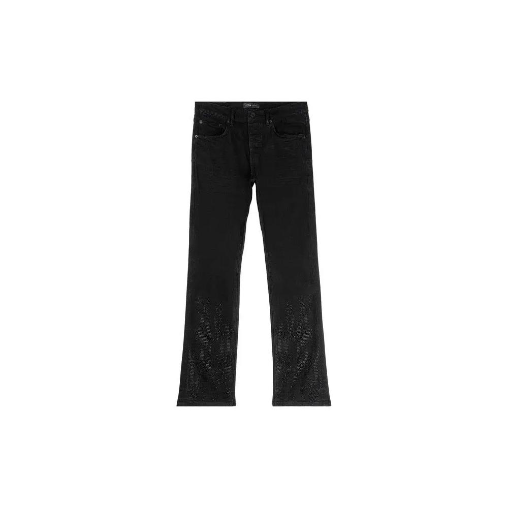 PURPLE BRAND Flamed Flare Jeans 'Черный' 1