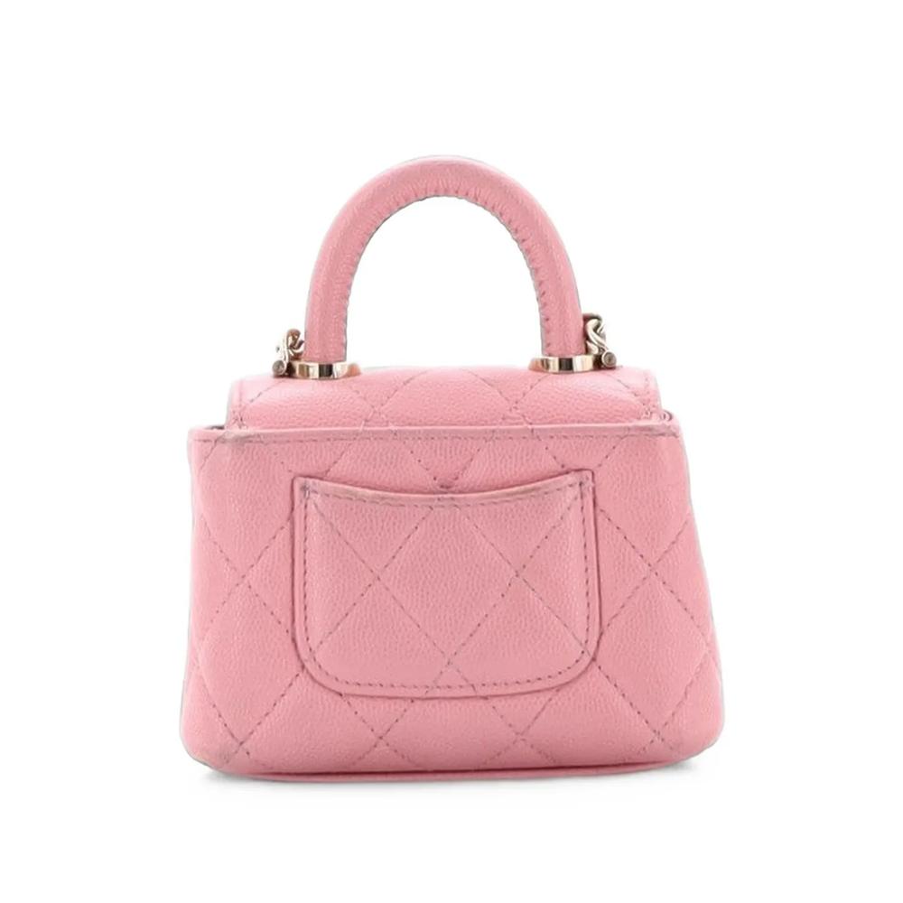 Клатч Coco Top Handle Clutch with Chain Quilted Caviar 2