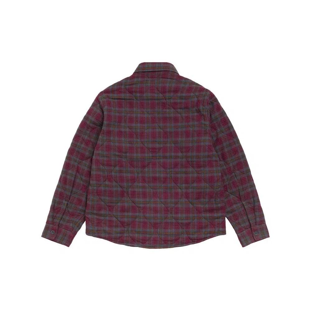 Верхняя одежда Stussy Стеганая Клетчатая Рубашка-Куртка 'Серый' 3