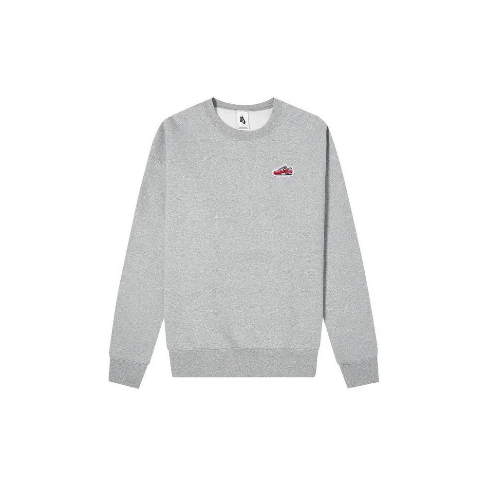 Свитшоты Nike Terry Crewneck Sweatshirt 'Dark Grey Heather/Black' 1