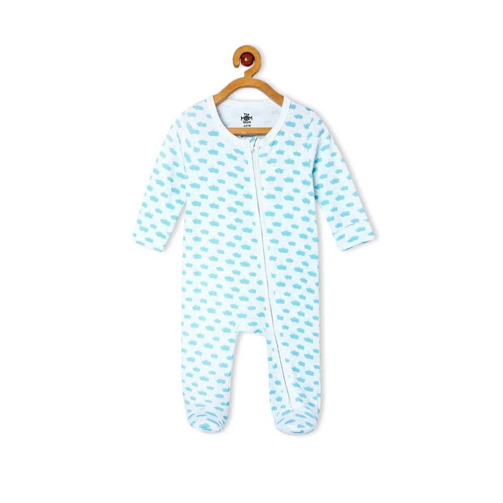 The Mom Store Happy Cloud детский комбинезон на молнии - Белый 5
