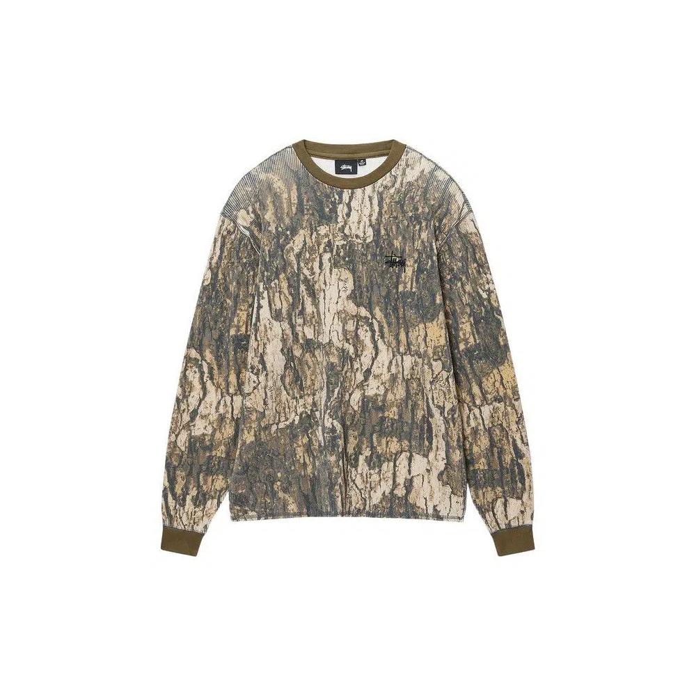 Футболки Stussy Basic Stock Long-Sleeve Thermal 'Relic Camo' 1
