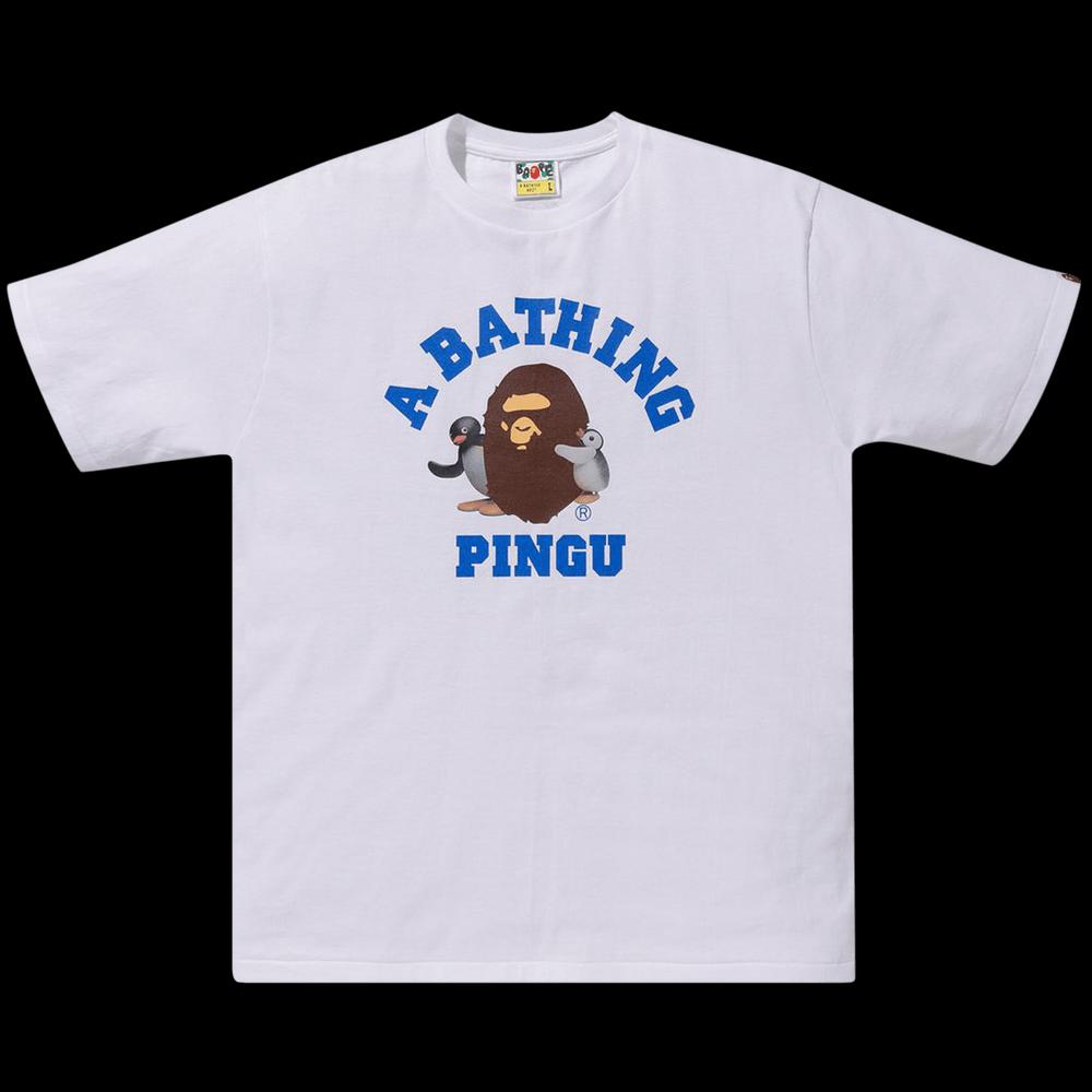 Футболки BAPE x Pingu College Tee 'Белый' 1