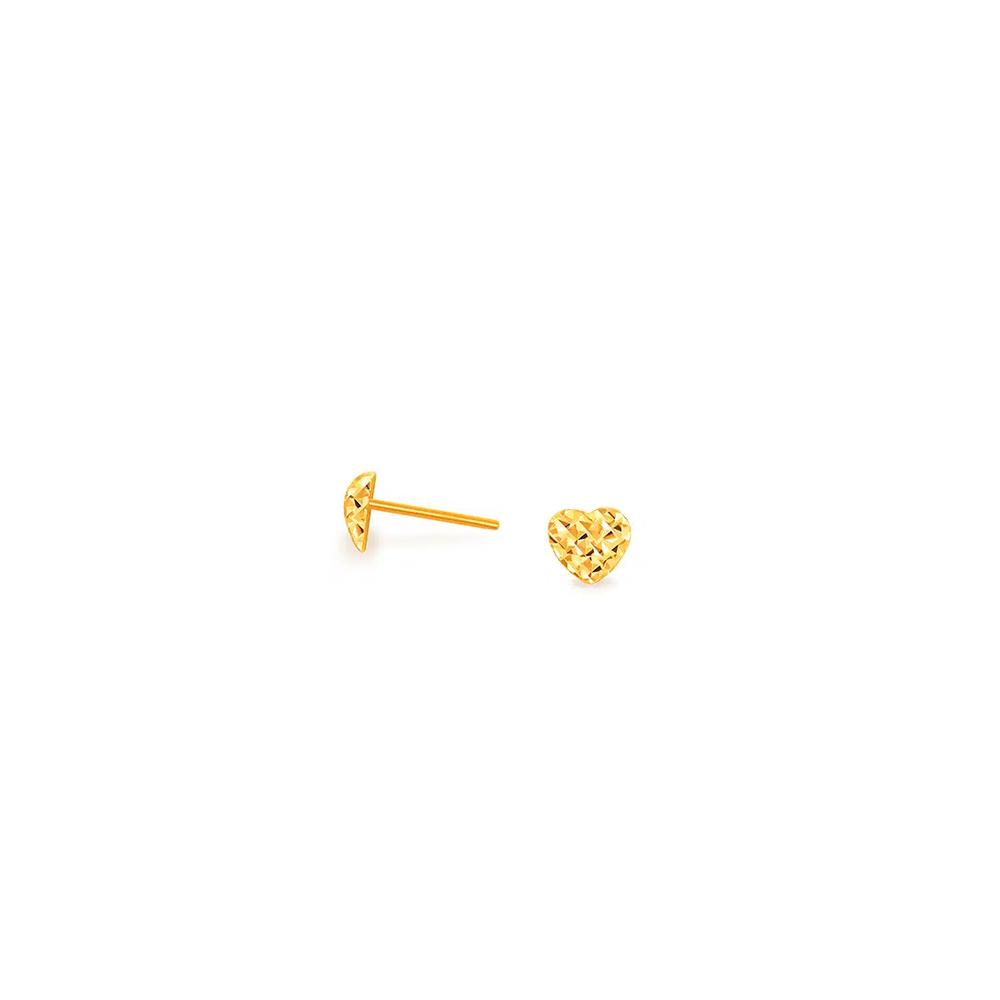 Серьги 375/9K Gold Half Love S100 (размер S) 2