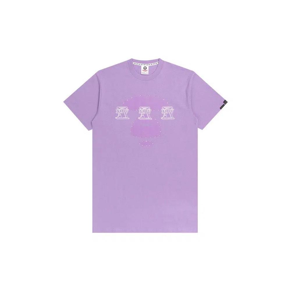 Футболки AAPE Moonface Printed Tee 'Purple/Light' 1
