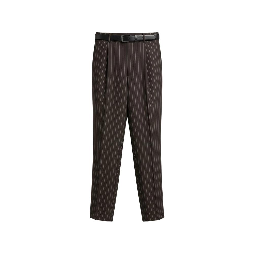pinstripe-pattern pleated tailored trousers 2