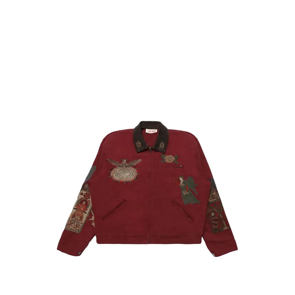 Folk embroidered corduroy-collar jacket 1