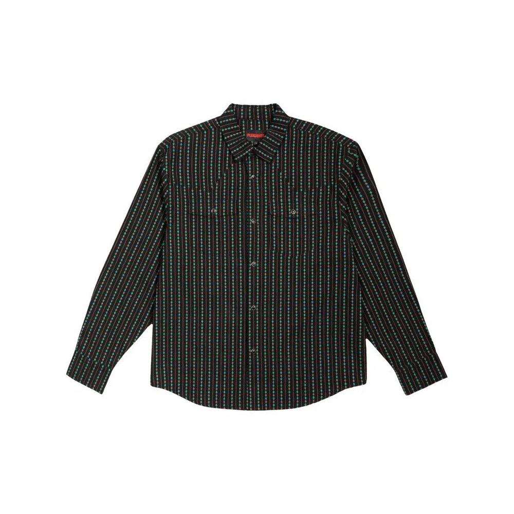 Рубашки на пуговицах Pleasures Tribute Western Button Up 'Black' 1