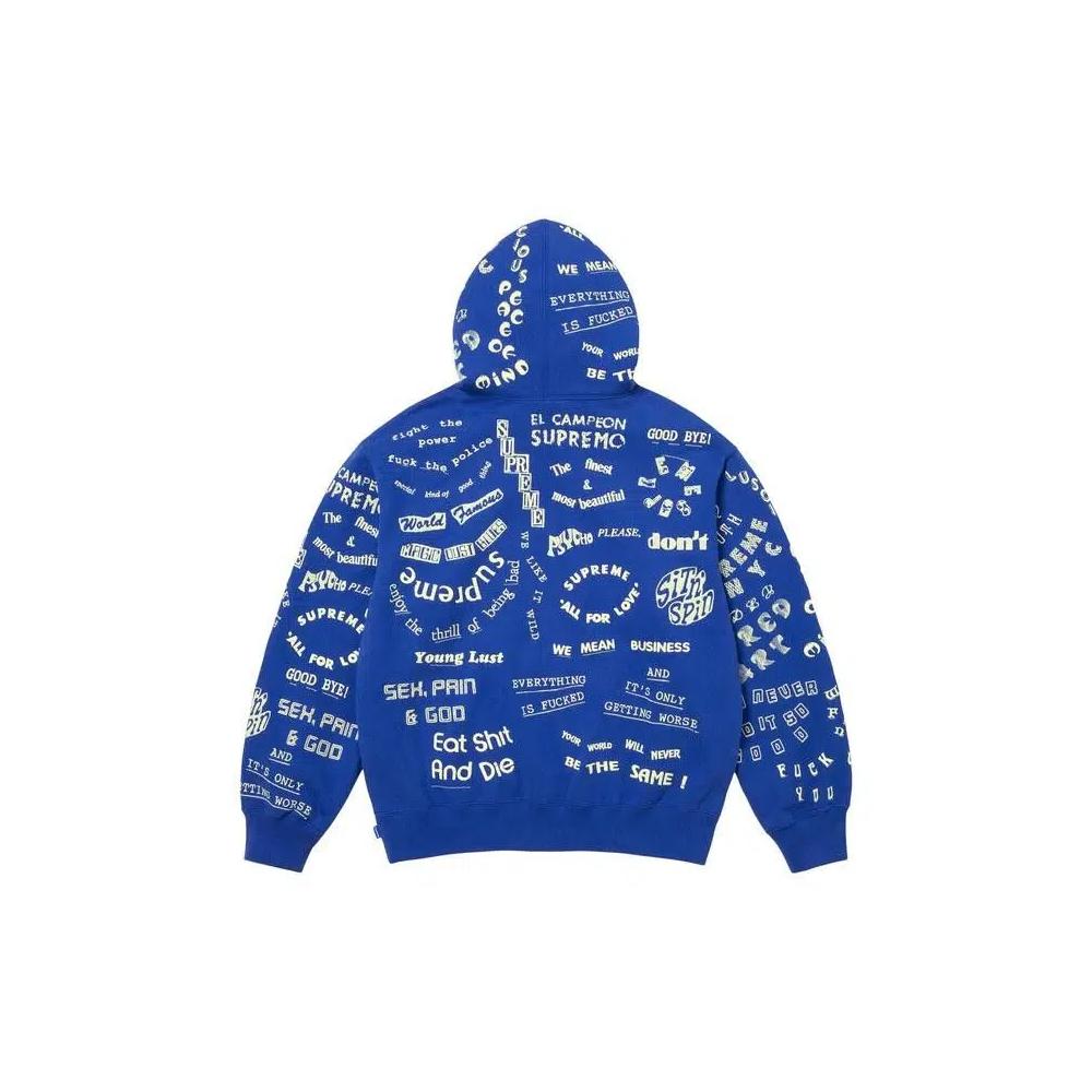 Худи Supreme Too Deadly Hooded Sweatshirt 'Королевский' 2