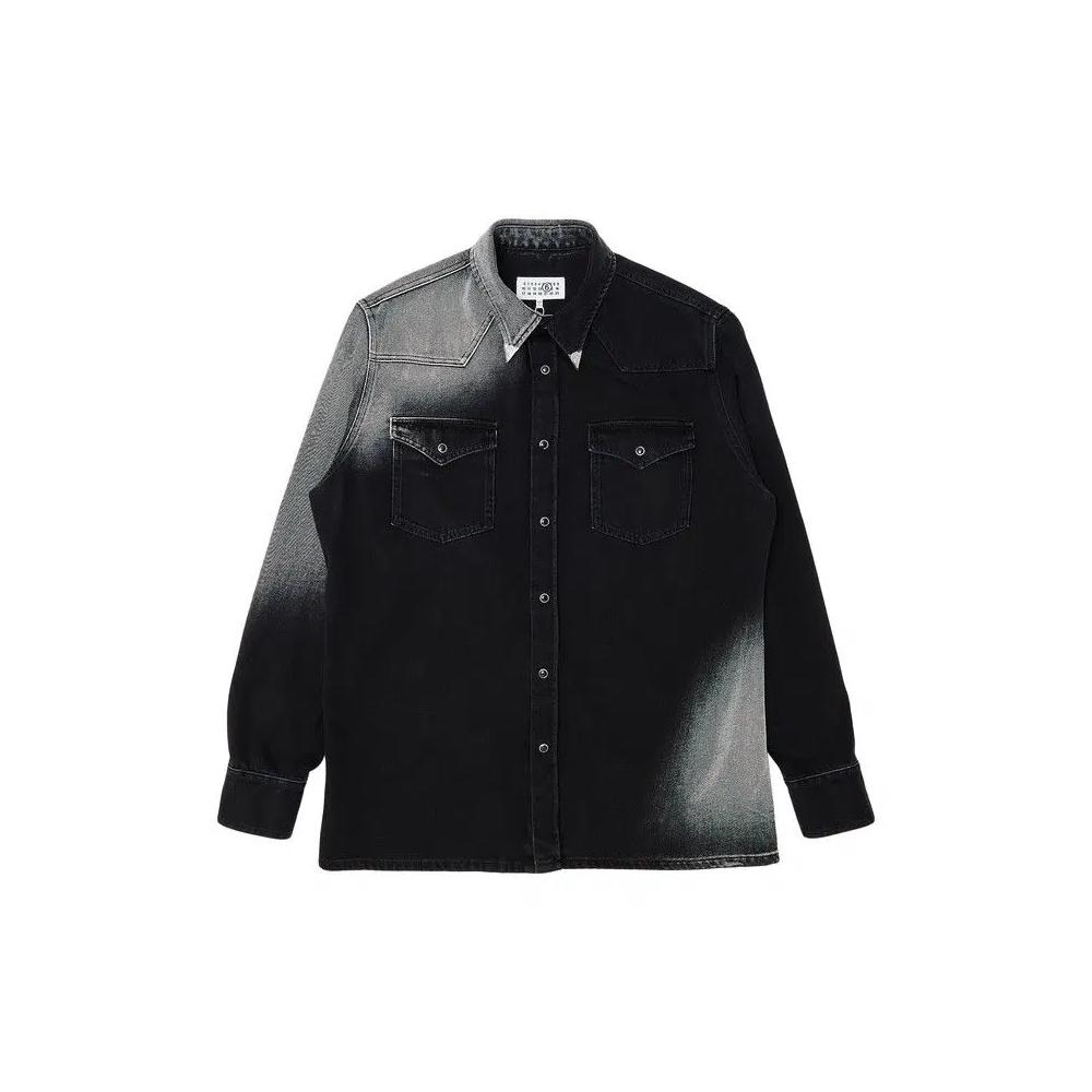 Топы MM6 Maison Margiela Long-Sleeve Shirt 'Black' 1