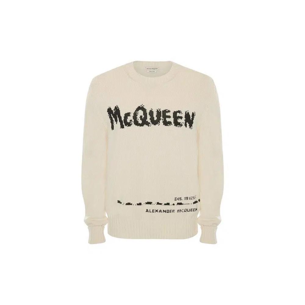 Свитеры Alexander McQueen Graffiti Jumper 'Ivory/Black' 1
