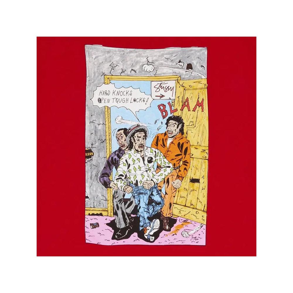 Футболки Stussy x Real Deal Hard Knocks Tee «Red» 3