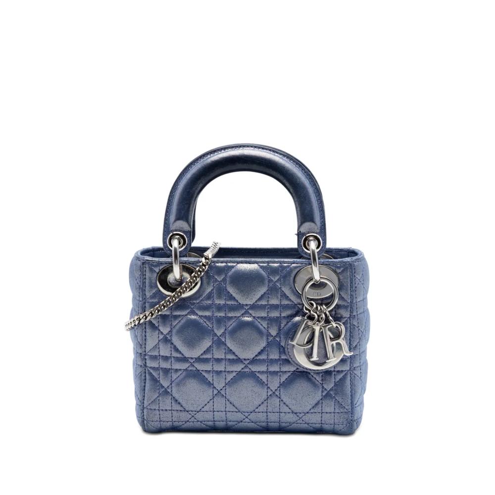 Сумка-сэтчел Mini Iridescent Lambskin Cannage Lady Dior (2016 год) 1