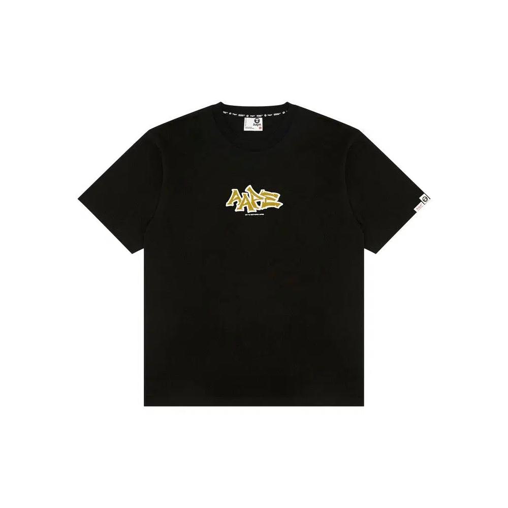 Футболки с коротким рукавом AAPE Logo Printed Short Sleeve Tee 'Black' 1