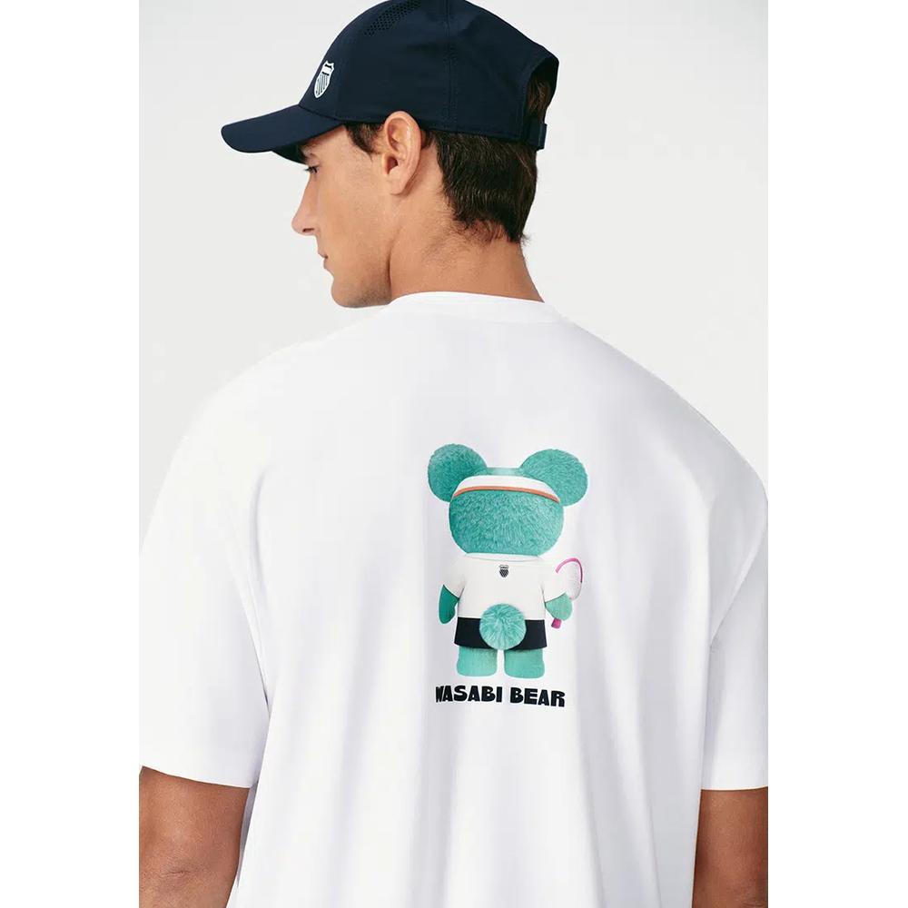 K-SWISS X WASABI BEAR УНИСЕКС СВОБОДНАЯ ФУТБОЛКА С ЛОГОТИПОМ 5
