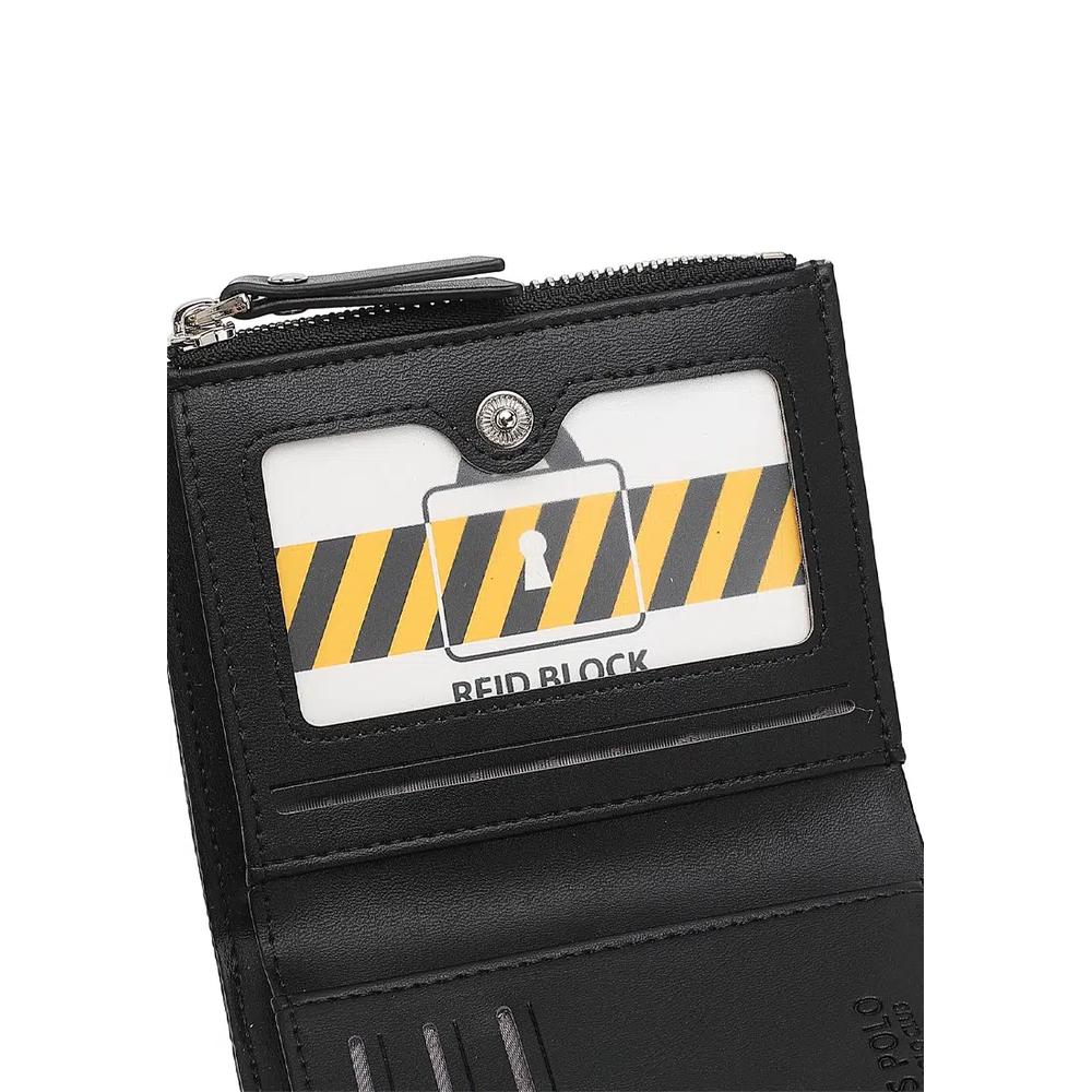 Женский кошелек с монограммой и защитой RFID - Черный 6