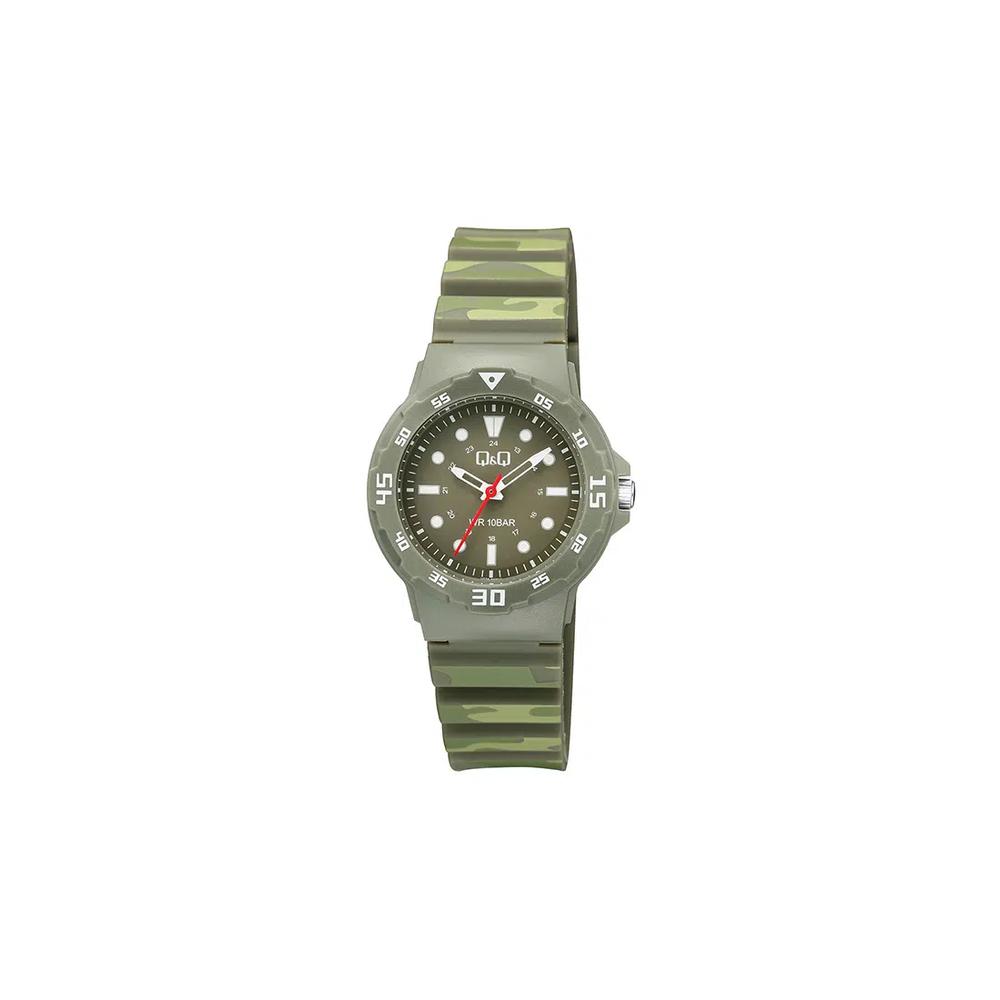 Часы Citizen V07A-012VY унисекс аналоговые с зеленым ремешком из смолы 1