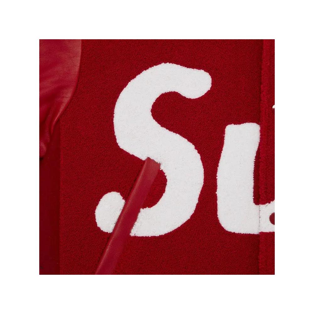Варсити-куртки Supreme Big Logo Chenille Varsity Jacket 'Red' 3
