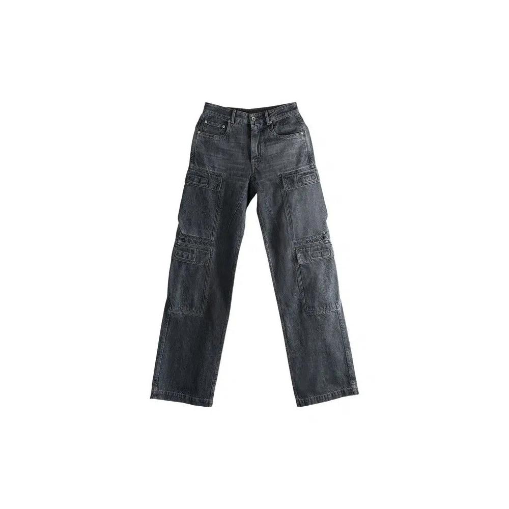 Брюки Rick Owens DRKSHDW Double Cargo Jeans 'Серый в стирке' 1