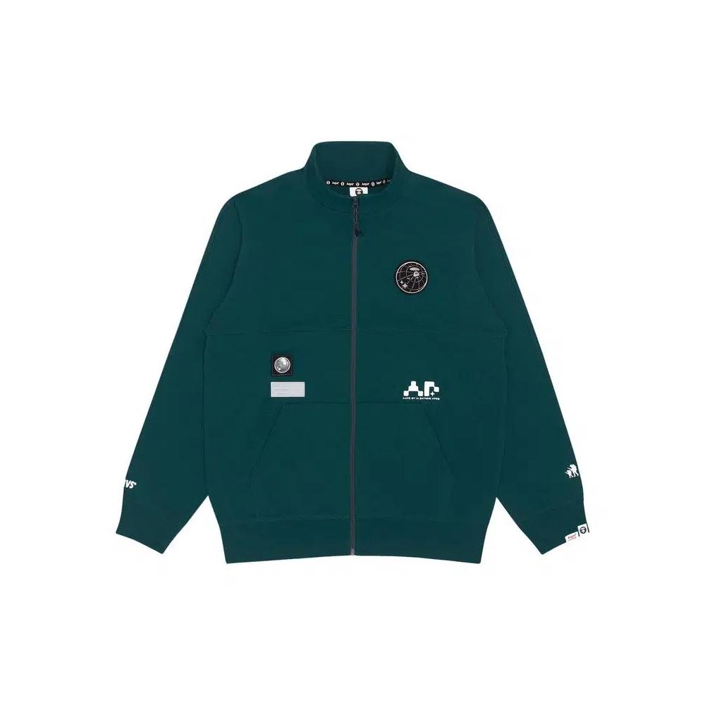 Свитера AAPE Logo Zip-Up Sweater 'Green/Blue' 1