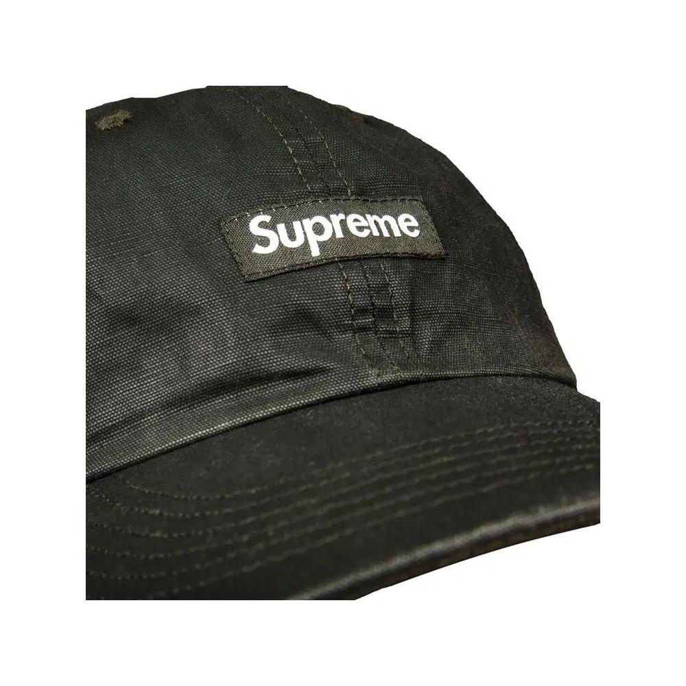 Кепки Supreme Small Box Coated Linen 6-Panel 'Black' 3