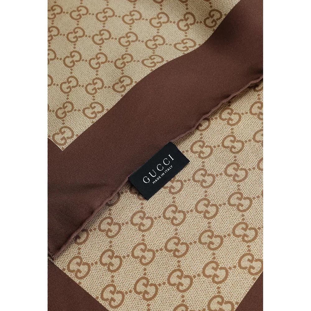 Платок каре из шелкового твила с принтом 2