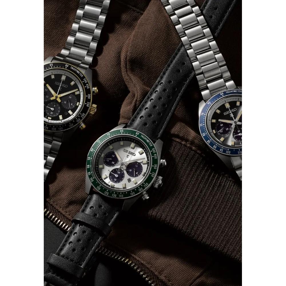 Кварцевые часы Seiko Prospex Speedtimer Series «Grand Touring» Solar Chronograph с серым циферблатом, стальным браслетом SSC939P1 8