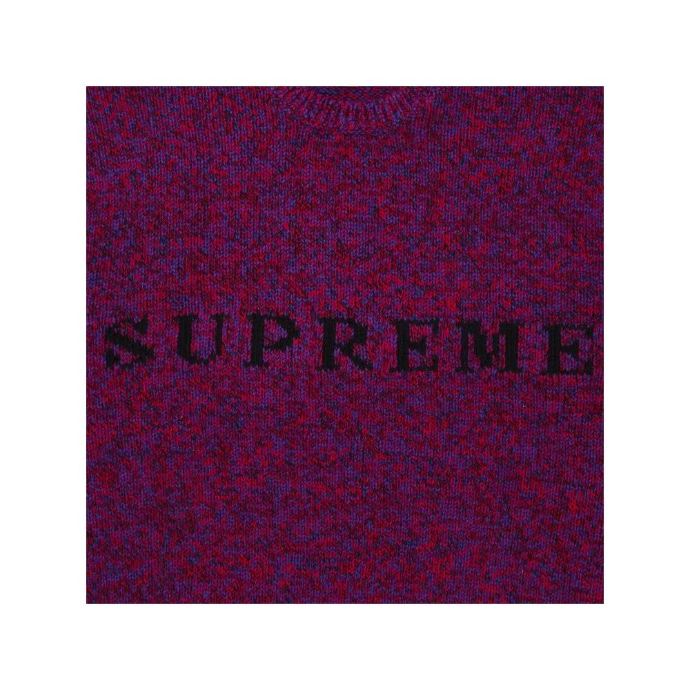 Свитера Supreme Contrast Logo Sweater 'Red Mélange' 2