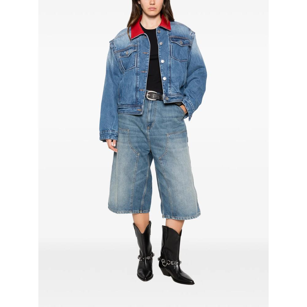 Devyn contrast-collar denim jacket 2