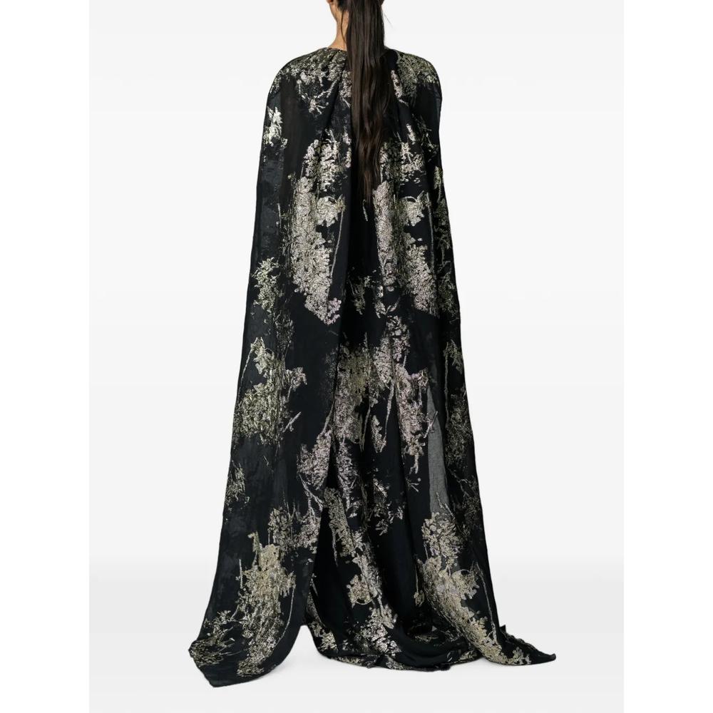 floral-print cape-sleeve maxi dress 2