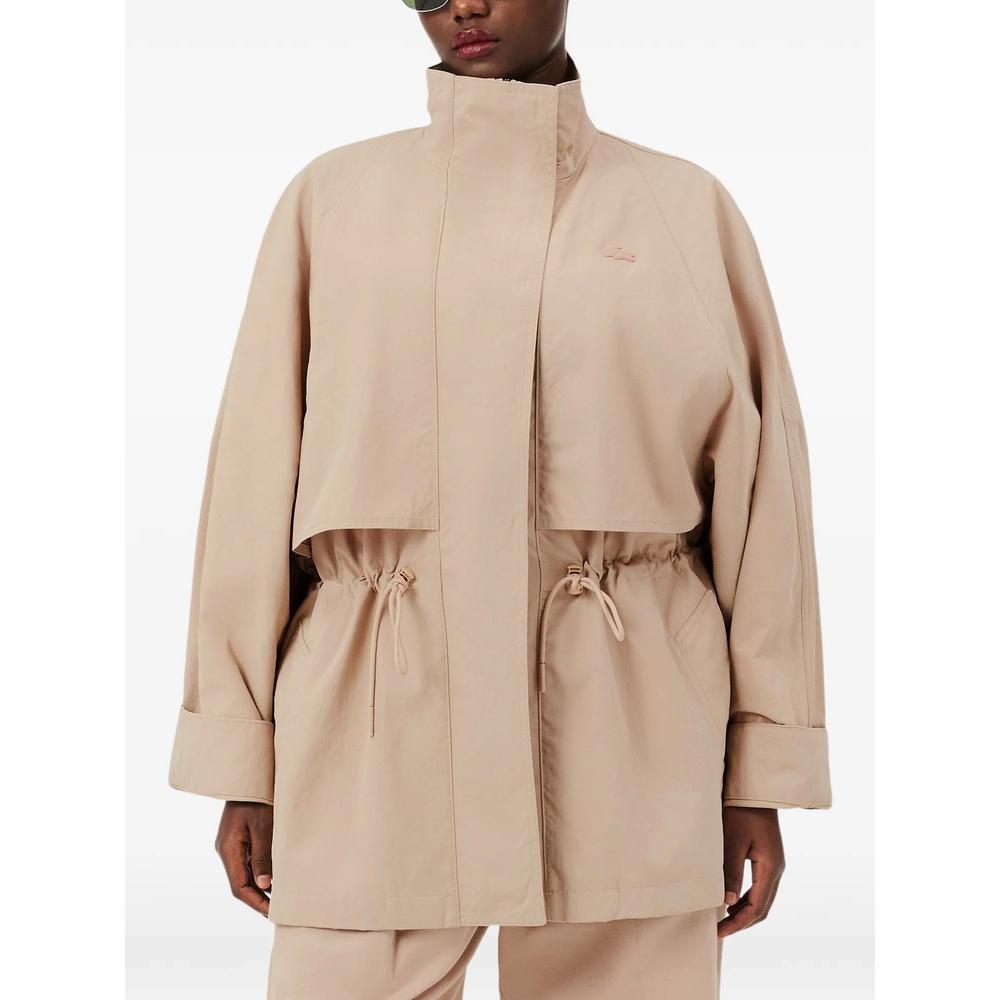 drawstring-waist high-neck parka coat 3