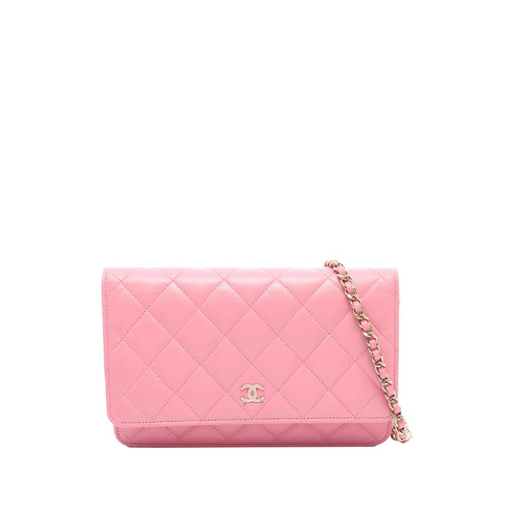2021-2026 CC Quilted Lambskin Wallet On Chain crossbody bag 1