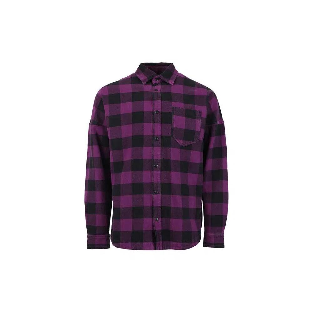 Овершот Palm Angels Classic Logo Overshirt 'Фиолетовый/Белый' 1