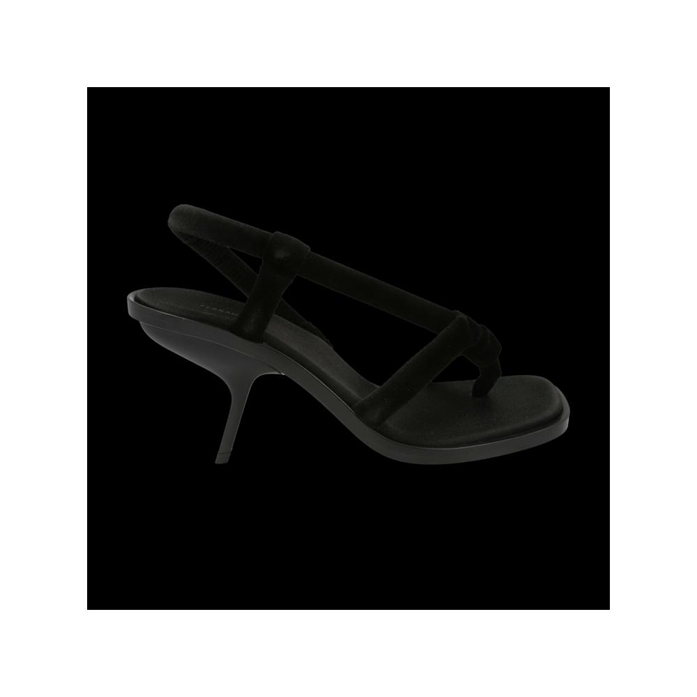 Кроссовки Ferragamo Wmns Fluer Velvet Sandal 'Black' 1