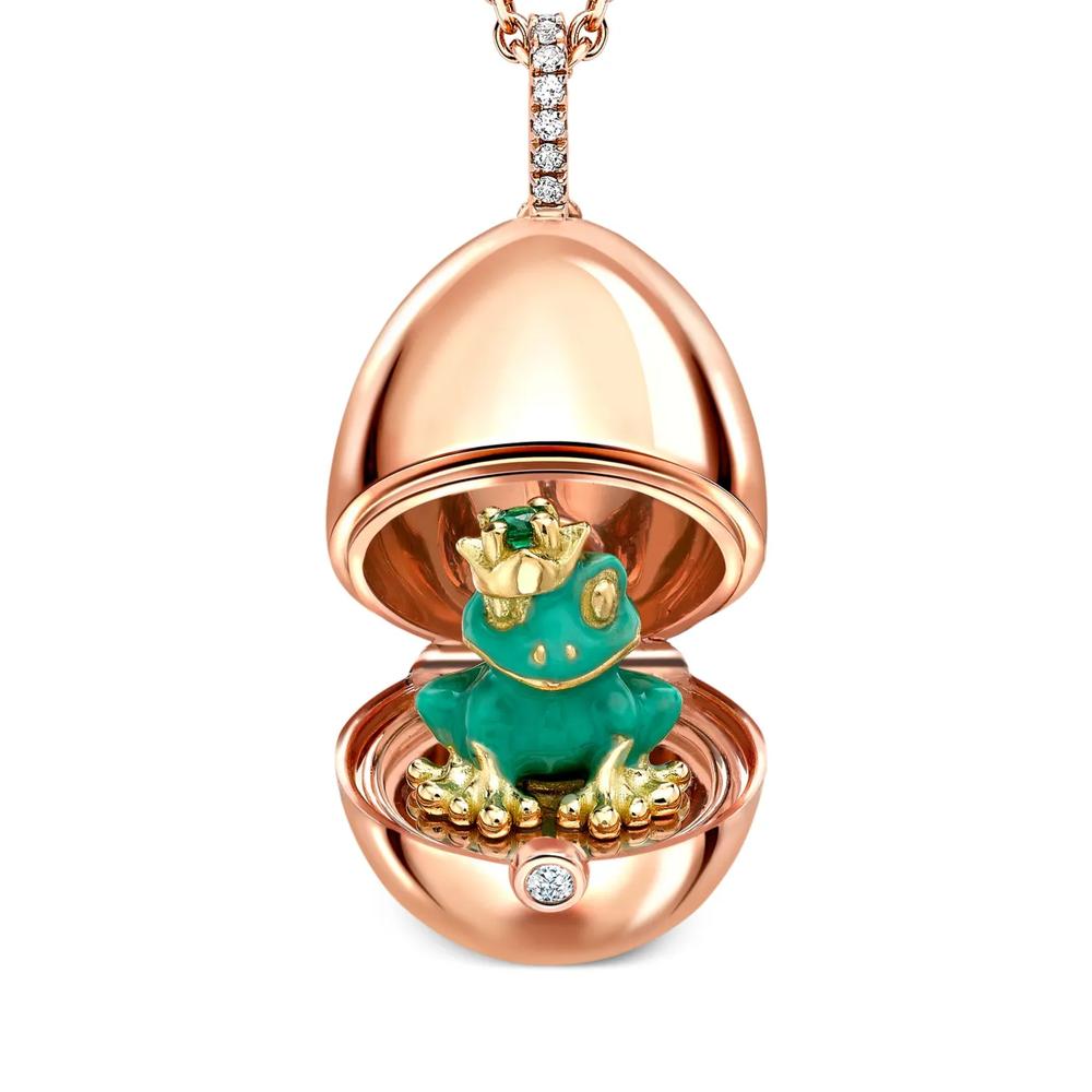 Колье Fabergé Essence Frog Surprise из розового золота с бриллиантами 2