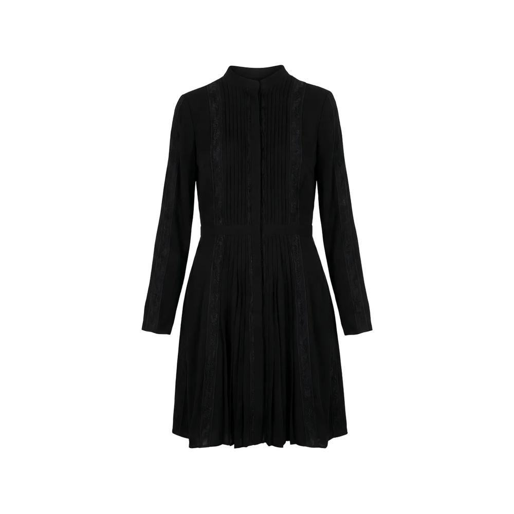 lace-panelled pleated mini dress 1
