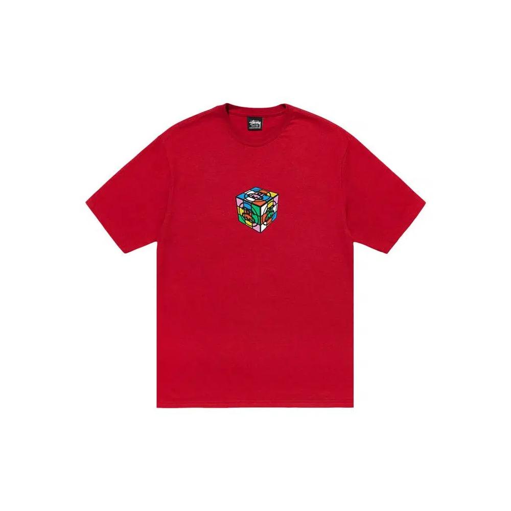 Футболки Stussy Cube Tee 'Dark Red' 1
