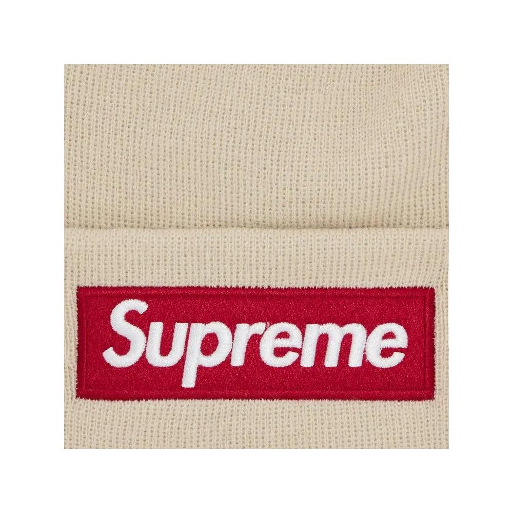 Шапки-бини Supreme x New Era Box Logo Beanie «Stone» 3