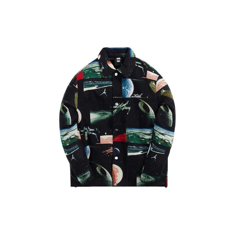 Куртки-бомберы Kith For Star Wars Planets Coaches Jacket 'Black' 1